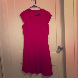 Red/orange cap sleeve dress